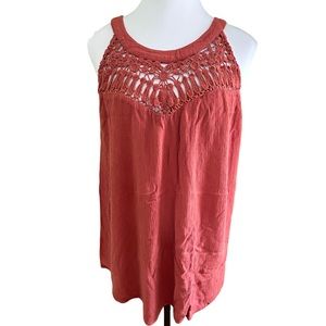 TORRID women's Sleeveless Crochet Top - Coral